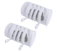 Culinavog 2Pcs Shoe Wash Bags for Washing Machine, Mesh Laundry Bags with Foam Protection and Hanging Strap, Zippered Sneaker Washing Bag for Trainers, Gym Shoes, Socks, Bras