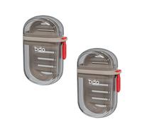 Culinavog 2Pcs Travel Soap Case, Soap Dish with Lid Portable Waterproof and Leakproof, Travel Containers with Drainage Layer Including Handle, Soap Holder with Bubble Net - Black with Brown