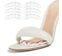 Culinavog 3 Pairs Ball of Foot Cushions for High Heels, Reusable Transparent Silicone Gel Pads, Self-Adhesive, Non-Slip Forefoot Inserts for Pain Relief and Comfort