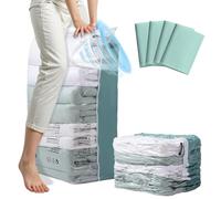 Culinavog 4 Pack Cube Vacuum Storage Bags, Jumbo (80x100x38 CM) Vacuum Compression Zipper Storage Bags, Extra Large Compression Bags for Clothes Duvet Comforters Blankets Bedding