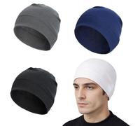 Culinavog 4 PCS Cycling Cap, Windproof Cycling Hat, Protection Elastic Running, Skull Caps Beanie, Polyester, Skull Caps Beanie, Winter Warm Thin Hat for Running, Hiking, Motorcycle, Mountain