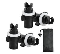 Culinavog 4PCS Boat Foot Pump Hose Adapter, H-R Valve Kayak Adapter, Inflatable Kayak Pump Hose Adapter, Plastic Air Valve Adapters for Boat Dinghy Stand Up Paddle Kayak (Black)