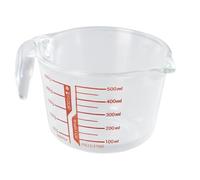 Culinavog 500 ml Glass Measuring Cup, Milk Scale Transparent Scale Mug, Round Liquid Heavy Glass, Multi-Purpose Measuring Mug with Handle for Wine Hot Liquid Cold Liquid Kitchen Baking