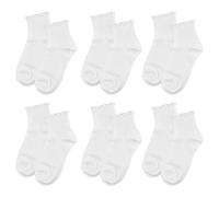 Culinavog 6 Pairs Women Frilly Socks, Casual Cute Breathable Ruffle Ankle Cotton Socks, Breathable Cool Knit Cotton Double Needle Relentless Sock for Hiking/Sport/Home/Work