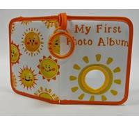 Culinavog Baby Photo Album, Soft Cloth Baby Album, My First Family Album for Newborns, Sun baby Memory Book, Memory Book Holds 8PCS 4X6" Pictures Infant Photo Book with Grip Handle - Orange