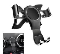 Culinavog Car Phone Holder, Gravity Phone Holder, Upgrade Design Aluminum Alloy Rotation, Air Vent Car Phone Mount Cradle for 360° Rotation, Easy to Install Compatible with Audi A3 (Black)