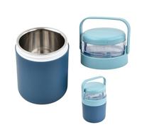 Culinavog Cereal Cup to Go 700ml, Breakfast Yogurt Pot with Foldable Spoon, Leak-Proof Overnight Oats Container with Handle, BPA-Free, for Work School Travel Sport