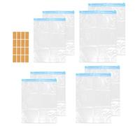 Culinavog Clear Vacuum Compressed Storage Bags, 8 Pieces in 4 Sizes, Strong Space Saver Compression Bags, Dustproof Moisture Proof Zipper Storage Bags for Duvet Quilts, Comforters, Bedding, Pillows