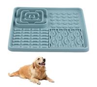 Culinavog Dog Lick Mat, 19 ×19 cm Silicone Pet Feeding Pad for Yogurt, Non Slip Pet Bowl Mat for Butter, Easy to Clean, Small Portable Waterproof Tray Cushion for Food, Bathing, Training (Blue)