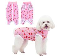 Culinavog Dog Recovery Suit, Anti-Licking Puppy Medical Surgical Suits, Post-Operative Abdominal Wounds Protector, Cotton with Top Zip, Cozy Dogs Onesie for Small Medium Dog Cat Cone Alternative (M)