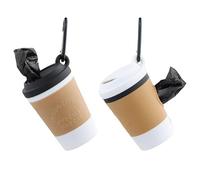 Culinavog Dog Waste Holder, 2 Pieces Plastic Portable Dog Poop Bag Holder with Hook, Lightweight Cat Waste Bag Dispenser for Walking, Cat Walking Accessory for Park, Travel, Outdoor (Multicolor)