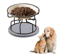 Culinavog Elevated Ceramic Cat Bowls with Stand and Non-Slip Mat-Raised Cat Food and Water Bowls, Anti-Vomiting Pet Feeding Bowl, Dishwasher Safe, Whisker Friendly for Cats & Small Dogs