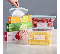 Culinavog Food Storage Freezer Bags, 50pcs Reusable Ziplock Bags, 3 Sizes Freezer Zip Lock Bag, BPA Free Widen Bottom Heavy Duty Food Bag for Fruits, Meat, Grains, Vegetables, Candies, Snacks