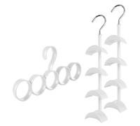 Culinavog Handbag Tote Bag Hooks, 4 in 1 Bag Hanging Organizer, Swivel Handbag Hooks, Axis Scarf Holder Closet Organisers Space Saving Hanger Universal Fit for Ties Belts Cloths Bags and Accessories