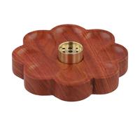 Culinavog Incense Burner for Sticks, Wooden Incense Holder, Candle Plate for Anxiety Relief, Elegant Cherry Blossom Design Brass Stick Incense Burner Ash Catcher Bowl Home Décor Meditation Yoga