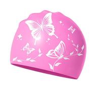 Culinavog Ladies Swimming Caps, 1 Piece Silicone Swim Caps for Women, Comfortable Elastic Adult Swimming Hat for Women, Lightweight Waterproof Silicone Swim Hat for Girls, Adults, Family (Pink)