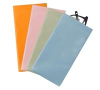 Culinavog Pack of 4 Glasses Cases, Soft PU Leather Protective Case, Glasses Pouch, Waterproof, Trinket Organizer Bags, Leather Eyeglass Cases Portable for Pouch Bag, Protective, Holiday Vacation