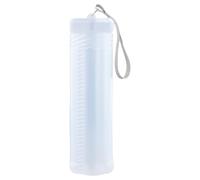 Culinavog Paint Brush Case, 2 Pieces Extendable Plastic Pencil Container, Long Paintbrush Storage Box, Tube Drawing Pen Container with Lanyard for Makeup, Travel, Drawing Tools (Transparent)