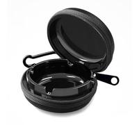 Culinavog Portable Ashtray, Pocket Ashtray with Lid, Mini Car ASHTRAY with a Key Chain, Mobile ashtray pockets, PORTABLE POCKET ASHTRAYS, Cigarette Ash for Outdoor Travel (Black)