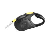 Culinavog Retractable Dog Lead 5m, Tangle-Free Leash for Small Medium Pets up to 20kg, One-Hand Brake and Lock, 360° Swivel Hook, Nylon Tape, for Pet Walking Black