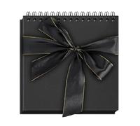 Culinavog Scrapbook Photo Album, 20 x 20 cm Wedding Memory Book, Square Scrapbook for Travel Journals, Photo Album Kit for Anniversary, DIY Craft Paper Hardcover for Birthday, Family, Friends (Black)