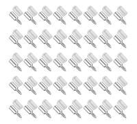 Culinavog Shelf Floor Holders, 40 Pieces Metal Bracket Pegs with Non-Slip Cover, Self-Tapping Screws with Sleeve, Kitchen Cupboard Shelves Supports Peg Pins for Wardrobes, Cabinet and Furniture
