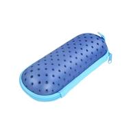 Culinavog Swimming Goggles Case, Swimming Goggles Case with Drainage Holes, Portable Sunglasses Storage Container, Lightweight Breathable Eyeglass Storage Container for Men, Kids, Women (Dark Blue)