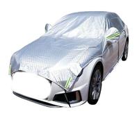 CulineformX Half Car Screen Cover,Silver Car Windshield Sunroof Sunshade Snow Cover With Hooks And Mirror Reflective Stripes Univers