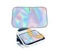 CulineformX Iridescent Sun Shade For Car Windshield, Foldable Universal UV-Blocking Sun Shade For Cars, SUVs, Trucks,Heat Reflective Cooling Protection (145X80cm)