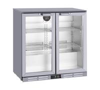 Culinox Double Hinged Door Bottle Cooler - 207Ltr Silver 900mm Wide