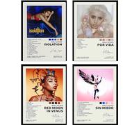 CULION Kali Uchis Poster Album Cover Posters for Room Aesthetic Set of 4 Living Room Bedroom Wall Decor Art Unframe:08x12inch(20x30cm)