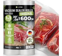 culivac 2 Vacuum Food Sealer Rolls 20+28x600cm Original, 2 Rolls with 12 Metres Total