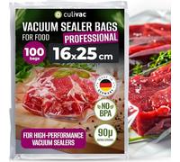 culivac Vacuum Bags Professional, Made in Germany, 16x25 cm, 100-Pack