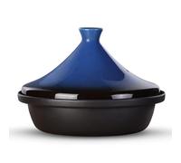 Culivora Moroccan Tagine for Cooking: Enameled Cast Iron Cooking Pot, Slow Cooker, Classic Kitchen Cookware, Tajine with Ceramic Cone-Shaped Closed Lid, 3.3 QT, Blue