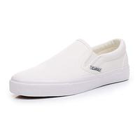 Cull4U Unisex Classic Slip On Trainer Shoes, White, 9.5 Women/8 Men