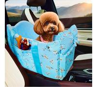 Cullaby Center Console Dog Car Seat for Compact Car-Portable Center Console Booster with Safety Belt & Soft Cushion, Anti-Collapse Armrest Pet Seat for Extra Small Dog (Blue, Extar Small armrest lid)
