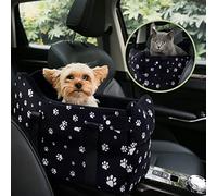 Cullaby Small Dog Car Seat Console Booster for Small Dogs Puppy Under 15 lbs - Safe and Comfortable Pet Car Seat
