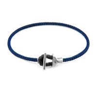 Cullen Silver and Rope Bracelet ANCHOR & CREW Navy 19cm
