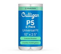 Culligan P5 Whole House Water Filter - Premium Water Filter Reduces Sediment, Dirt & Scale Particles for Clean Drinking Water - 8,000 Gallons, Value 4-Pack, White