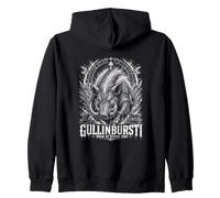 Cullinburst Boar Of Divine Fire Norse Rune Zip Hoodie