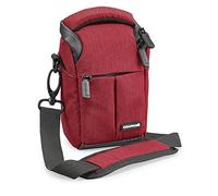 CULLMANN - 90272 - MALAGA Vario 100 Camera bag for compact and small CSC cameras or camcorders, red- inside dimensions: 70x120x60mm - water-repellent thanks to 450D rip-stop polyester PU