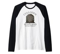 Culloden Scotland Field Stone 16 April 1746 Never Forget Raglan Baseball Tee