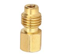 Culnflun 1/4SAE 1/2ACME Refrigerant Vacuum Adapter, R134A Air Conditioner Adapter Brass for Refrigerant Vacuum Pump Use HVAC Technicians
