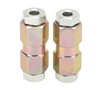 Culnflun 10mm Inline Male Female Nut Brake Pipe Connectors Union, 2Pcs for 3/16in Automotive Oil Pipe Line Repair Replacement