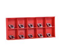 Culnflun 10Pcs Lathe Turning Tool Inserts Carbide Cutter Blades DCGT070204 AK Silver for Nonferrous Metals CNC Carbide Tip Metalworking Tool for Aluminum Copper Brass Alloy Machining