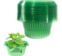 Culnflun 10Pcs Plastic Slug Collars, Garden Plant Cloches Slug Snail Repellent Covers Slug Deterrent Barrier Collars, Slug Snail Collar for Lettuce and Cabbage