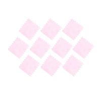 Culnflun 10pcs Plush Bedside Rug, 31 x 30cm, Shaggy Foam Interlocking Floor, Non-slip Thickened Cuttable Carpet Tile,Household Whole Lay (Roseate)