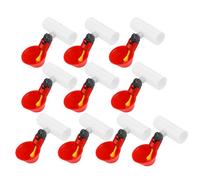 Culnflun 10Pcs Professional Chicken Waterer Cups, Large Chicken Water Feeder Plastic Automatic Poultry Bird Water Drinking Dispenser for Duck Chicks Goose Turkey Bunny ()