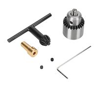 Culnflun 1Pc Micro Motor Drill Chuck, 1/8in Shaft Connecting Rod Carbon Steel Brass, Quick Switching Drill Chuck for Lathes