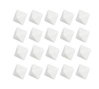 Culnflun 20pcs No design Dice 8 Sided Dice Plastic White Diy Dice Set for Board Games Party Math Counting Teaching White